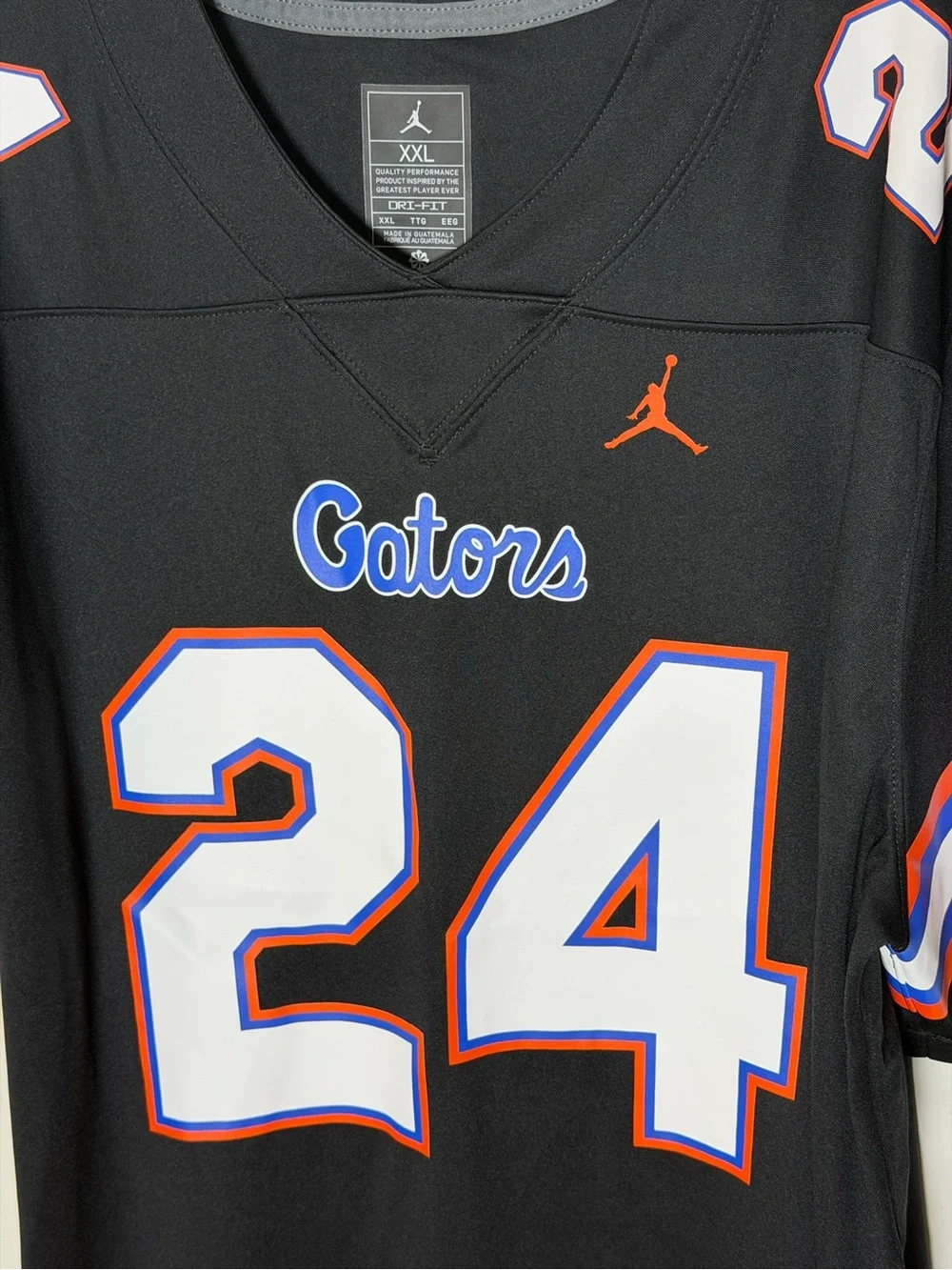 Nike Air Jordan Florida Gators #24 Dri-FIT Football Jersey Black XXL
